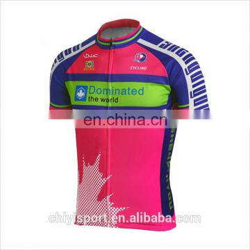 2016 wholesale custom breathable cycling jersey short sleeve, OEM bicycle jersey for men