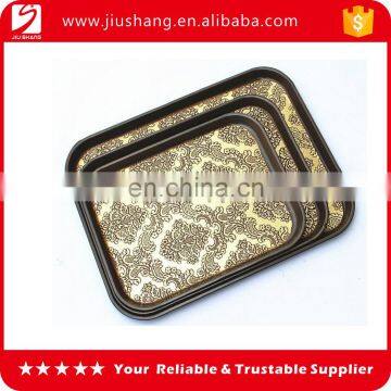 Custom rectangle ps plastic service salver with anti slip coating wholesales