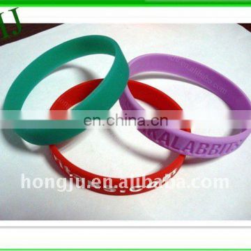 Debossed logo silicone bracelet