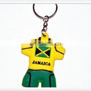 Brazil's uniforms Shaped custom color Sofe Pvc Keychain