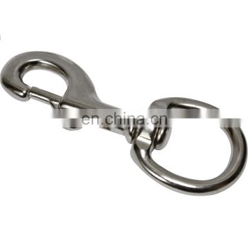 Antique brass metal trigger swivel round bolt snap hook for dog equestrian