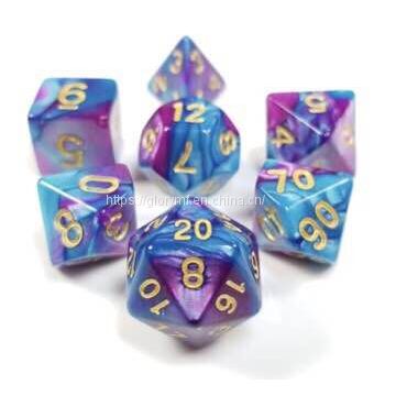 OEM muti-color mixed plastic acrylic dice/muti-side dice