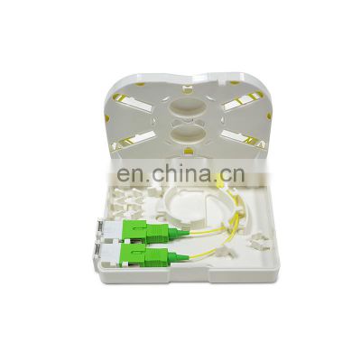 FTTH fiber terminal box 2 core with SC shutter adapter optical distribution box
