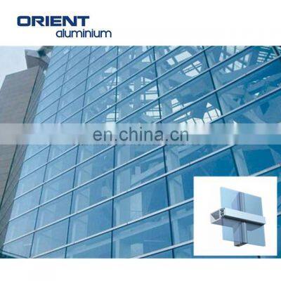 Modern Design Exterior Building Hidden Frame Glass Curtain Wall Panel Aluminium Frame Glass Wall