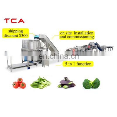 Automatic Vegetable Fruit Processing line fruit vegetable washing cutting blanching machine