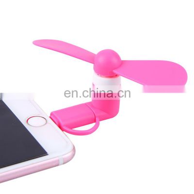 Custom Logo Printing 2-in-1 For iPhone Android Portable USB Fan