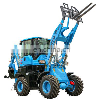 WZ28-20 Hot Sale Factory 4x4 Mini Small Tractor backhoe loader With Front End Loader For Sale