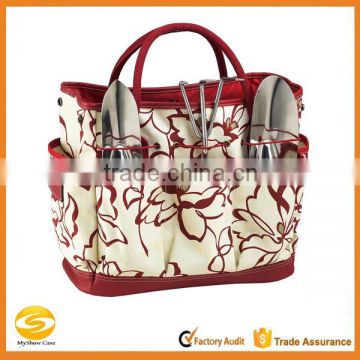 printed red nylon garden tool organizer bag for ladies,garden tool bag in bag organizer,garden tool bag in bag handbag organizer