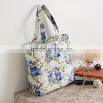 2015 Custom Full Color Printed Linen Beach Bag Cotton Canvas Handbag Tote Bag Wholesale Yiwu