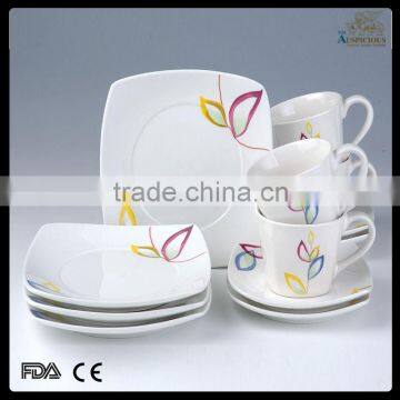 20 pcs decal new bone china french tableware