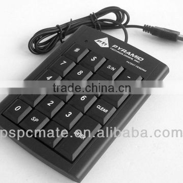 USB 19 Keys Keypad Numeric Keyboard Multifunction Wire Number Calculator