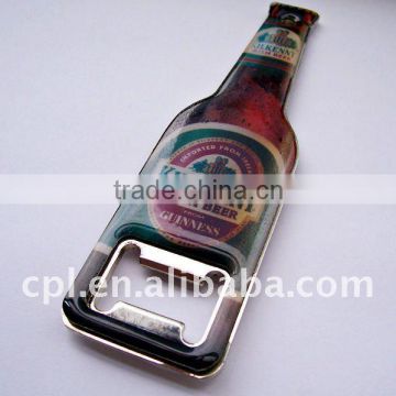 OEM Premium gift printing metal Bottle shape beer opener