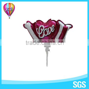 2016 new balloons with cup and stick for Valentine's day party decoration and toys to kids