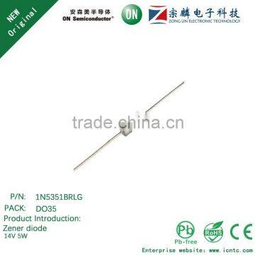 Genuine original 1N5351BRLG DO35 Zener diode 5W 14V