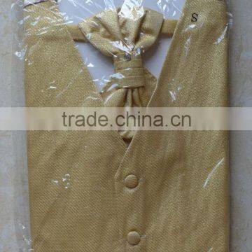 Fashion Custom Woven Wedding Vest With Tie And Hanky