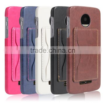 Factory price wholesale Wallet cover leather case for Moto Z