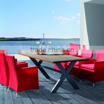 Malibu outdoor furniture aluminum frame Taxti-lene dining Set