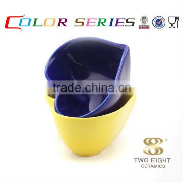 microwave ceramic heart shape bowl , colors deep bowl for wholesale
