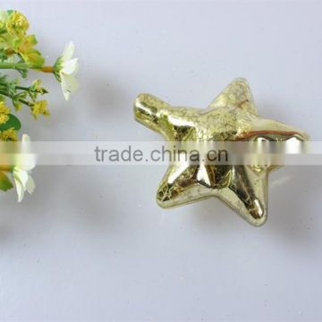 China import & export christmas tree decoration LED use heat resistant hanging colorful glass star ornament