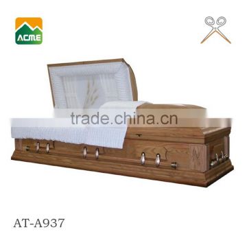 AT-A937 wholesale best price matt black funeral casket