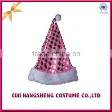 High Quaility Cheap Colorful Sequin Soft Christmas Hat