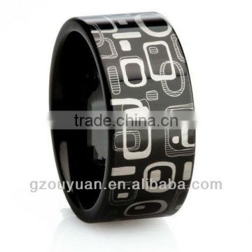 men's laser tungsten ring, Black IP tungsten carbide ring, Tungsten ring for men,Charm accessory