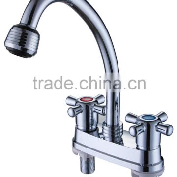 chrome cold Double plastic Basin faucet
