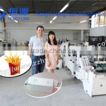 best selling corrugated paper box machine, folding paper french fries box folder