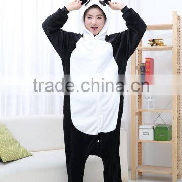 flannel cartoon adult animal jumpsuit animal pajamas jumpsuit panda design