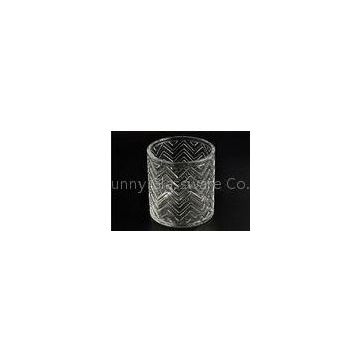 Replacement Cylinder Glass Candle Holders Heat Resistant With Lid