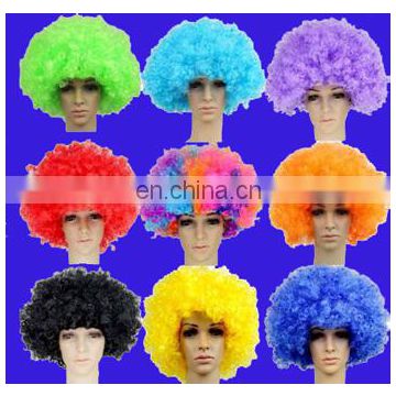 New Curly Funny synthetic Afro wig Circus Clown Halloween Funky Disco Fancy Dress Costume Wig