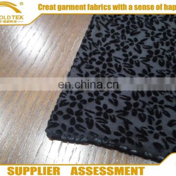 2016 Wholesale Spandex Fabric Burn Out Velvet fabric Keqiao supply