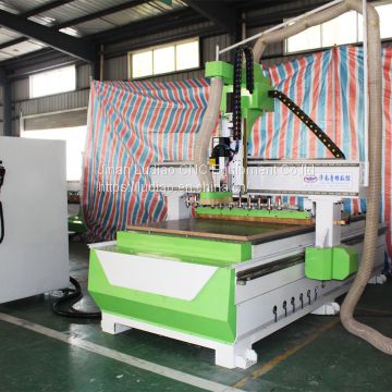 Linear type ATC CNC wood router machine with 9KW spindle&servo motor  for wood furniture door cabinet making