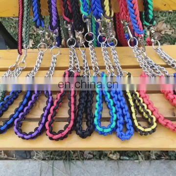 Eight Strand Round Rope Dog Walking Leads Large-Strong Dog Leashes and  Collar Sets
