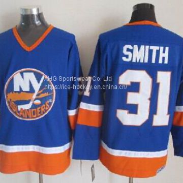 New York Islanders #31 Smith Throwback Blue Jersey