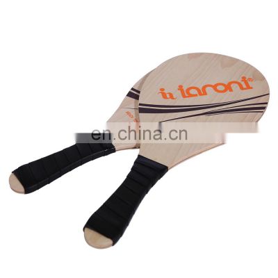 New Design Professional colorful custom wood beach tennis racket