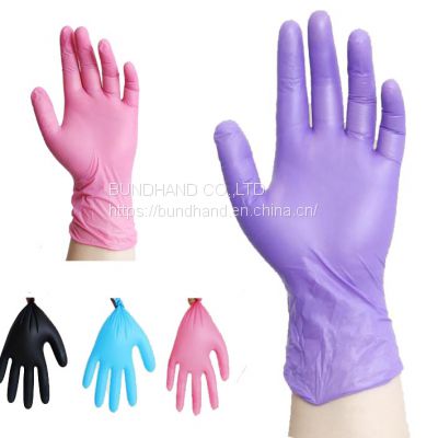 M5.0g Pink Blue Color Disposable Food Service Vinyl Nitrile Blend Gloves
