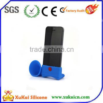 dark blue cell phone exrernal horn speaker