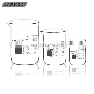 Larksci  OEM Borosilicate Glass Weighing Beaker For Laboratory Use