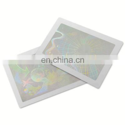 General Patten Holographic Transparent Cold Laminate Overlay for ID Card