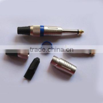 Male 1/4" mono 6.35mm PLUG connector