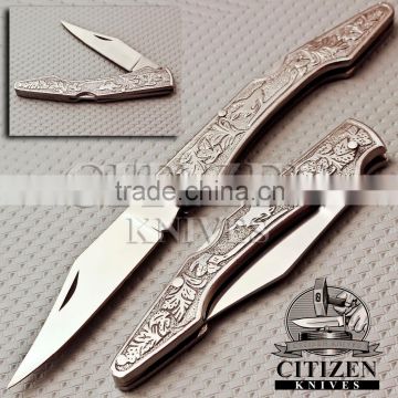 CITIZEN KNIVES, BEAUTIFUL CUSTOM HAND MADE STAINLESS STEEL FOLDING KNIFE