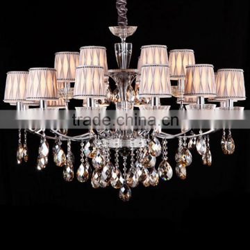 Interior Decoration Decorative Wrought Iron Crystal Chandelier Professional Lighting Fixture Manufacturers CZ2081/12+6