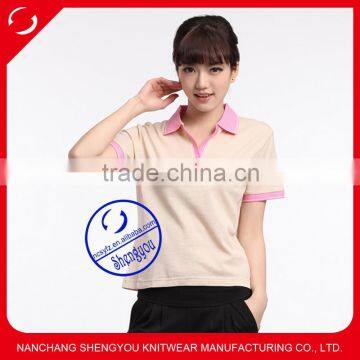 high quality plain women polo shirt manufactures in china