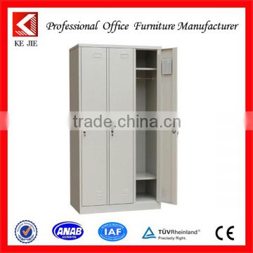 steel 2-tier slim locker storage cabinets/2014 hot sale 3 door file cabinet steel safe locker storage double door steel cupboard