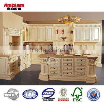 KC0830-11 white american style design solid wood kitchen furniture
