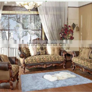 Carved luxury wooden sofa set