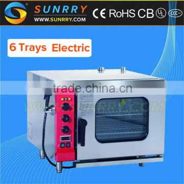 Professional bakery equipment 6 trays combination commercial roaster biscuit baking rational combi steam oven