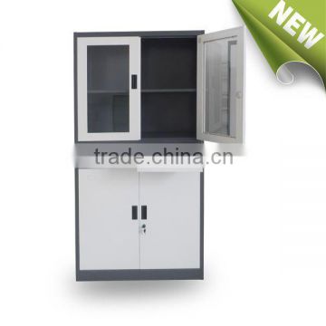 steel filing cabinet with 2 drawers &steel glass door