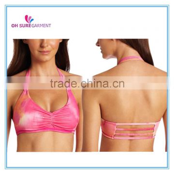 nylon/spandex dry fit gym bra sports bra for women